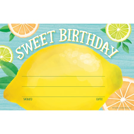Lemon Zest Sweet Birthday Awards, PK180
